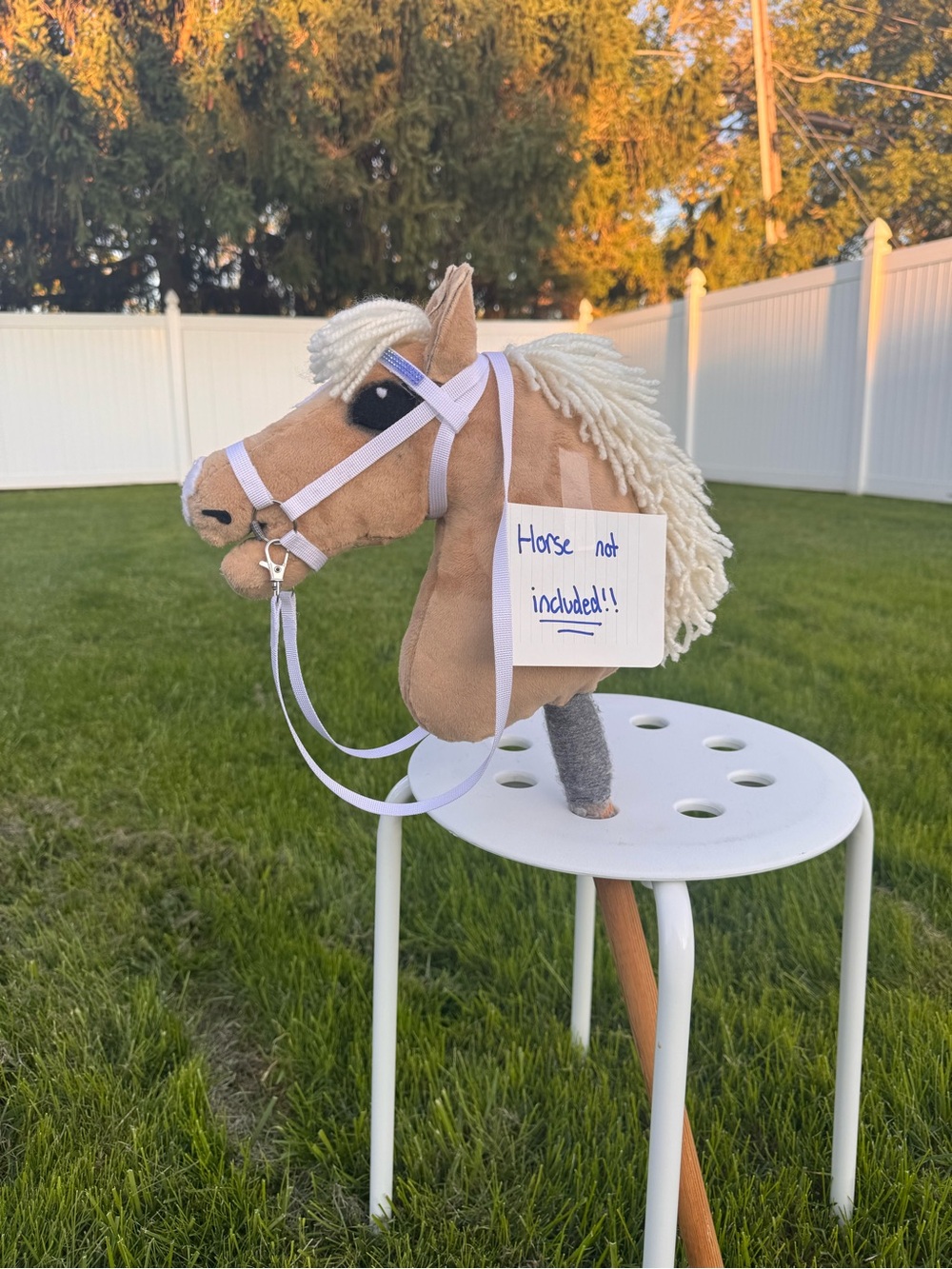 Hobby horse english bridle with 2 browbands